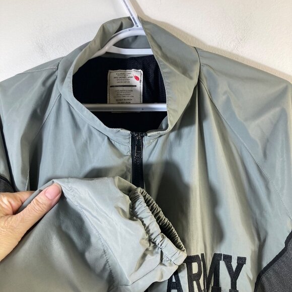 Mens‎ Vintage IPFU Nylon Army Jacket Gray Black XL Long - Picture 4 of 9